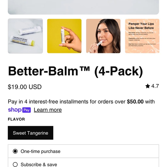 New Better balm tangerine moisturizing lip balm (4 included) - Picture 11 of 11